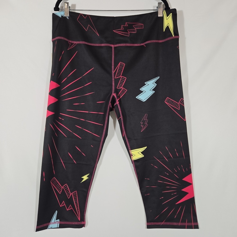 Kali Miami FitWear Capri Leggings  | New With Tags | Size 3X Lightening Bolt
